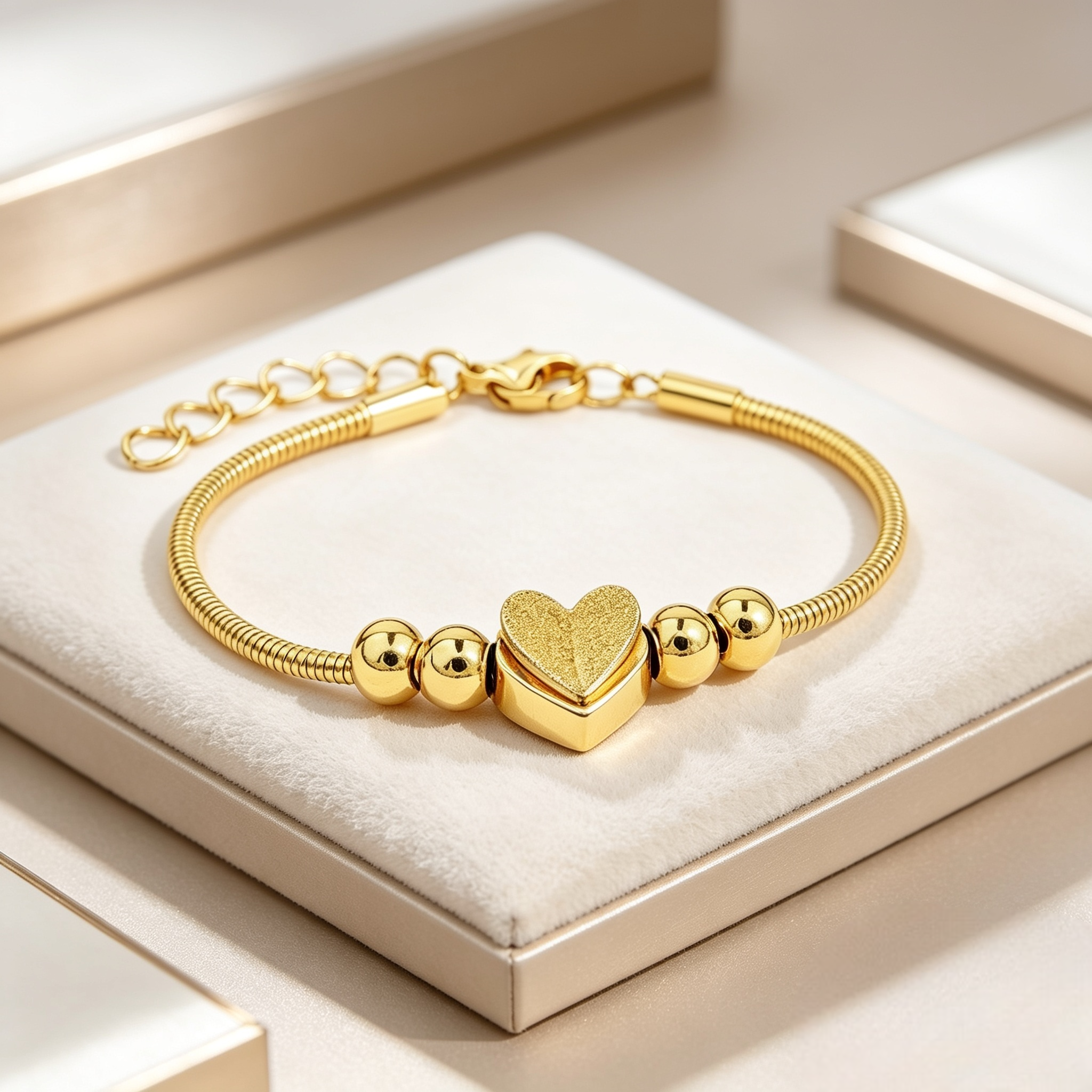 Heart and Spheres Bracelet