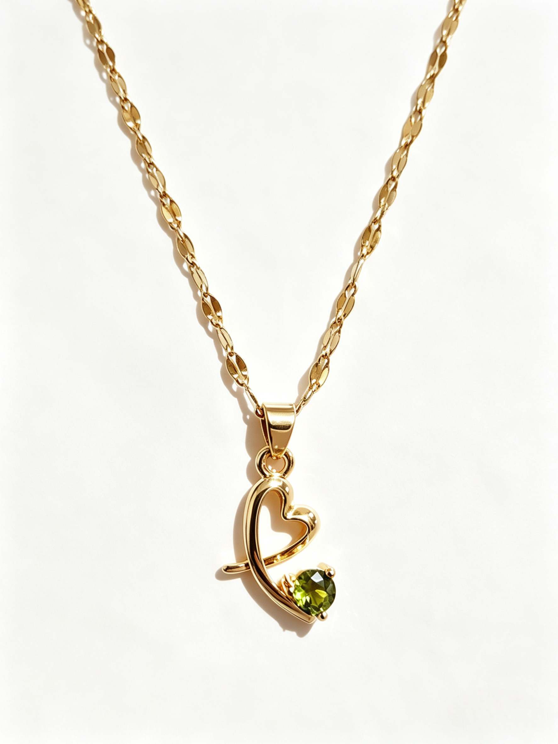 Olive Heart Necklace