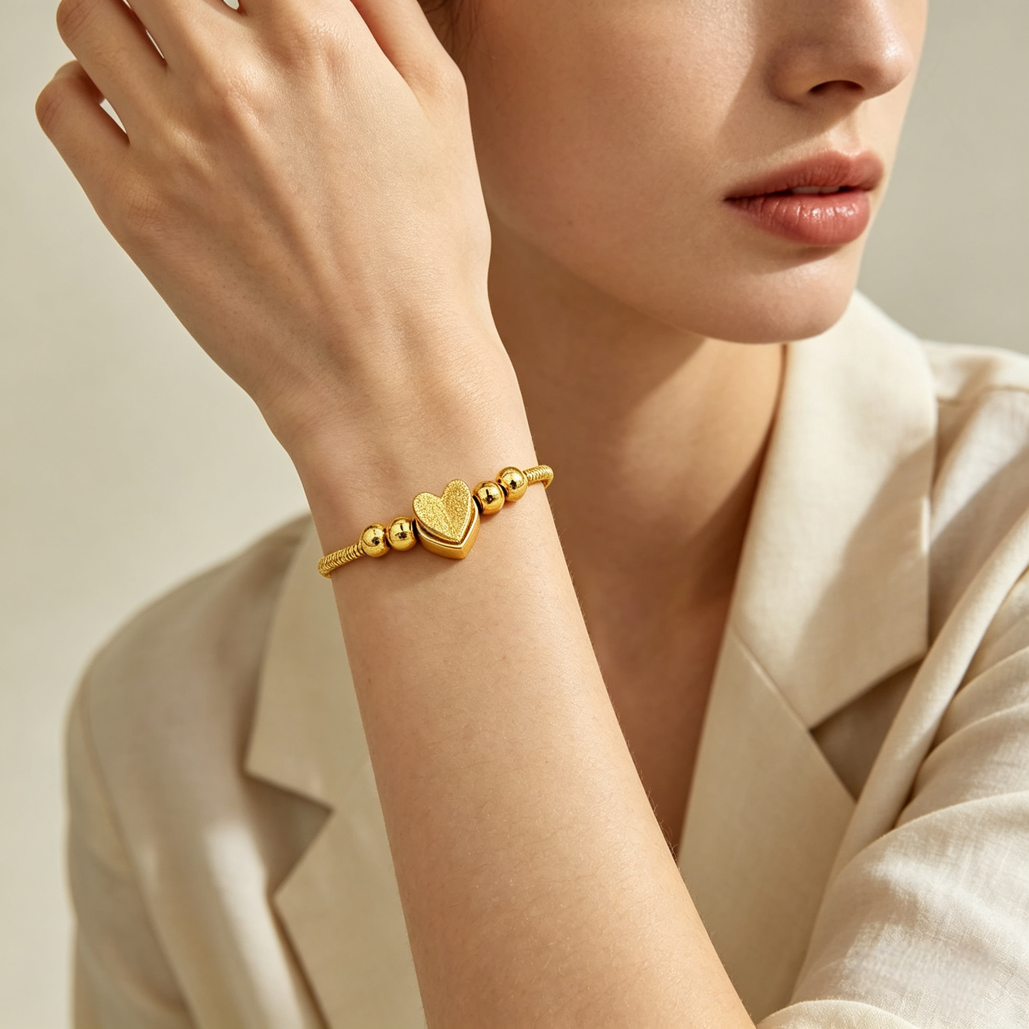 Heart and Spheres Bracelet