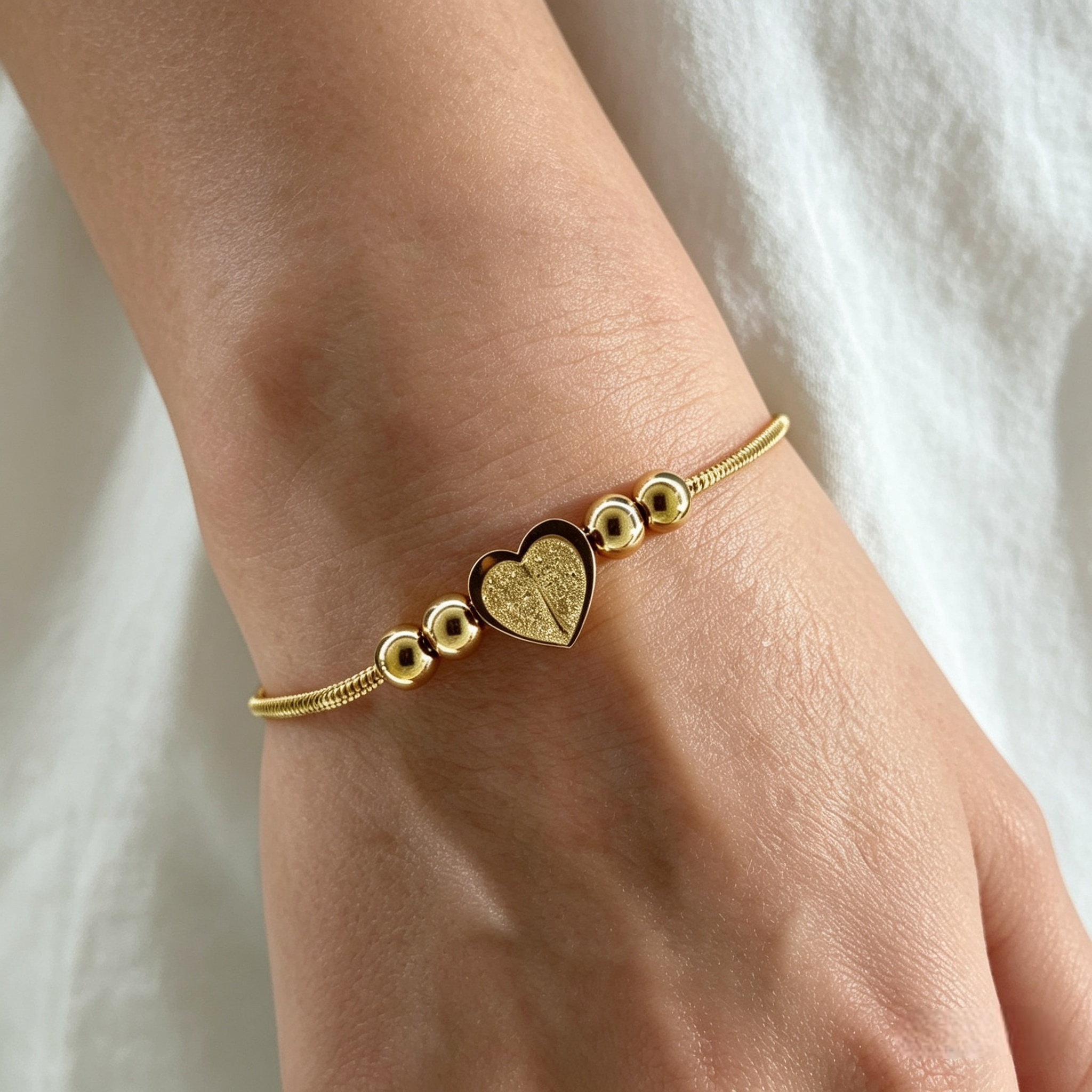 Heart and Spheres Bracelet
