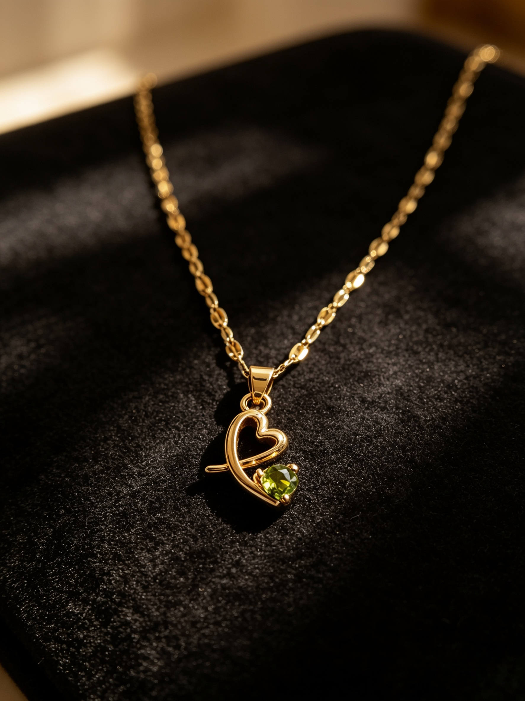 Olive Heart Necklace