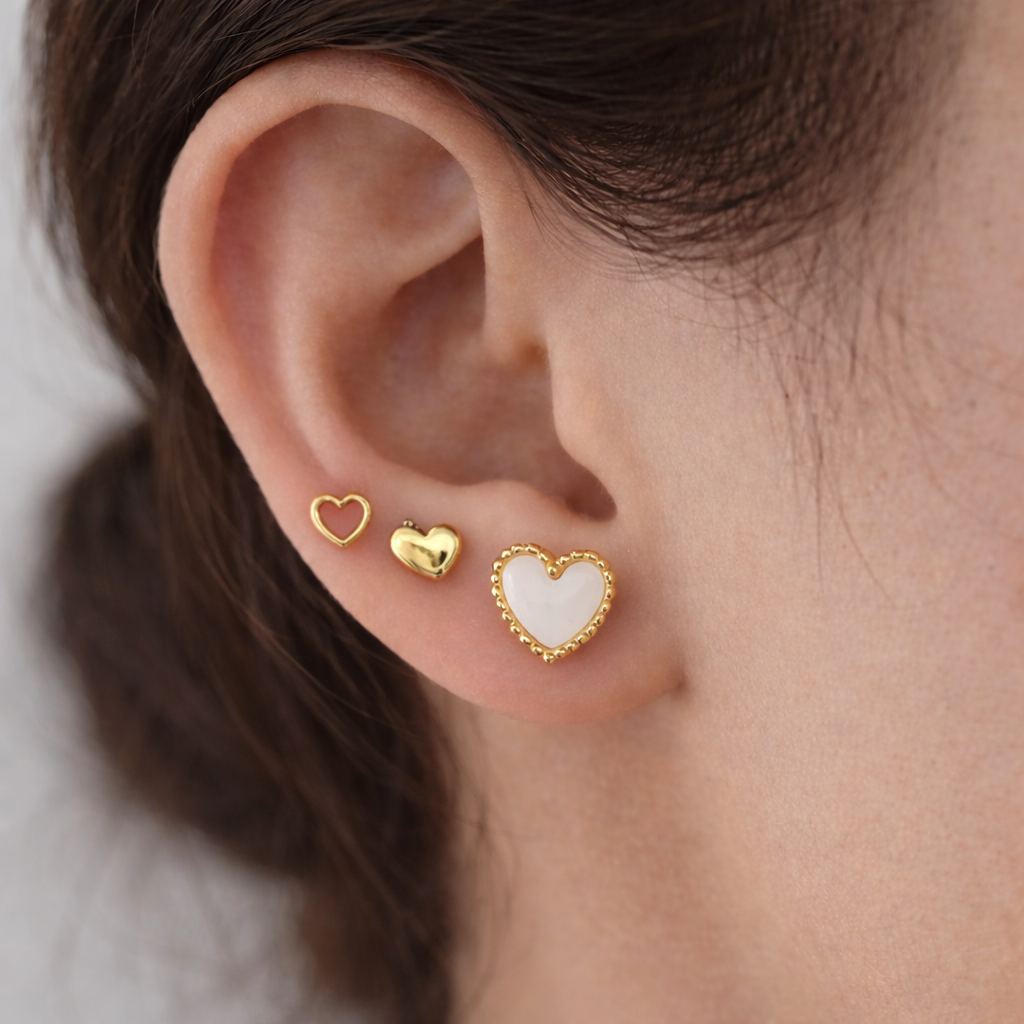 Heart Earring Set